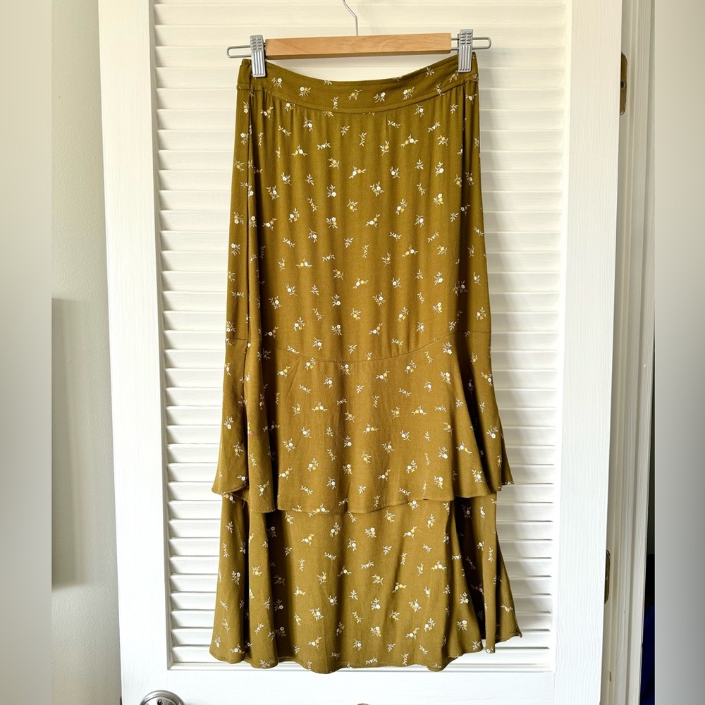 Madewell floral midi skirt XXS